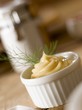 Mayonnaise in a small pot