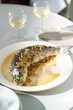 Sea bass with shredded vegetables