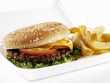 Hamburger and chips