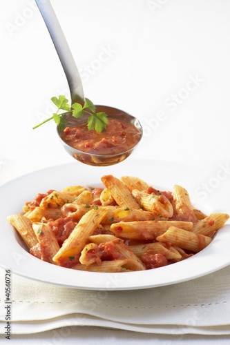 Photo: Penne all'arrabiata (Pasta with spicy sauce, Italy) Penne all'arrabiata (Pasta with spicy sauce, Italy)