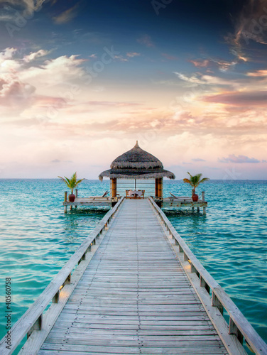Photo: Sunset / Sunrise Jetty at Maldives / Malediven Sunset / Sunrise Jetty at Maldives / Malediven
