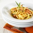 Linguine with shrimps