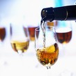 Pouring sherry into a glass