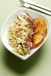 Autumn risotto with fried pumpkin slices