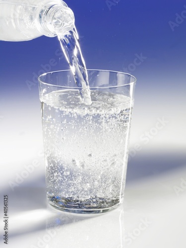 Photo: Pouring mineral water Pouring mineral water