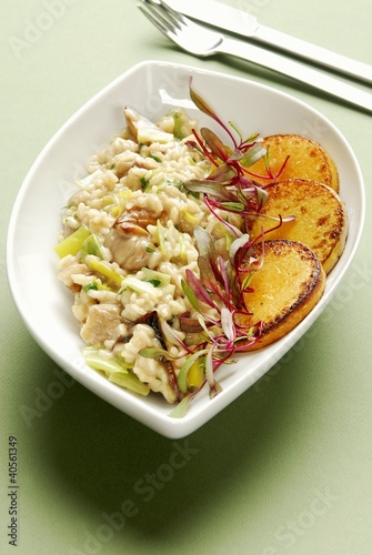 Photo: Autumn risotto with fried pumpkin slices Autumn risotto with fried pumpkin slices