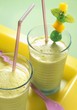 Kiwi fruit and mango yoghurt shake