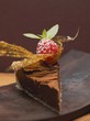 A piece of chocolate tart