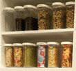 cupboard with food stock