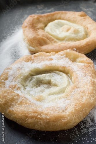 Photo: Auszogene (Bavarian fried pastries) with sugar Auszogene (Bavarian fried pastries) with sugar