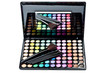 Multi colored make-up and brushes