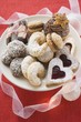 Assorted Christmas biscuits on plate