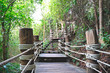 wood bridge in garden wood bridge in garden