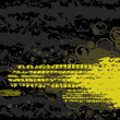 Yellow tire track background