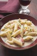 Penne with salmon and cream sauce