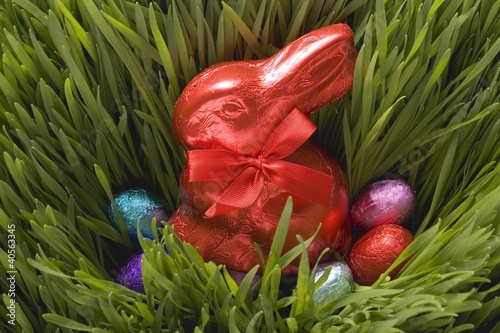 Photo: Easter sweets in grass Easter sweets in grass