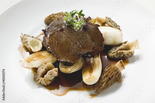 Photo: Roast beef with morels and garlic Roast beef with morels and garlic