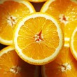 Orange halves (overhead view)