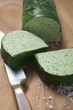 Ramsons (wild garlic) terrine, partly sliced