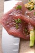 Beef carpaccio with asparagus