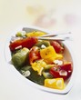 Marinated peppers with garlic