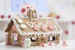 Decorated gingerbread house