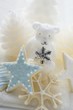 Assorted Christmas biscuits and candles