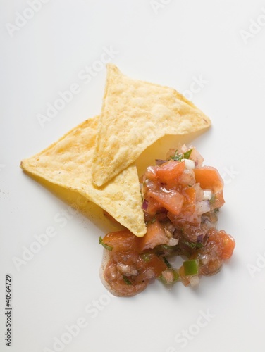 Photo: Nachos with tomato salsa Nachos with tomato salsa