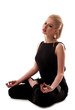 girl sitting in the lotus position