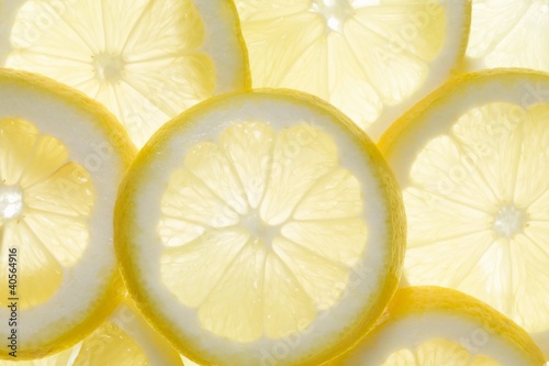 Photo: Several lemon slices (backlit) Several lemon slices (backlit)