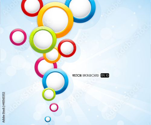Vector: Abstract colorful background with circles. Abstract colorful background with circles.