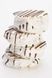 White nougat with chocolate drizzle