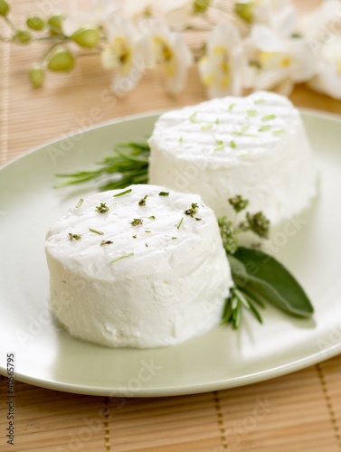 Foto: Fresh goat's cheese with herbs Fresh goat's cheese with herbs