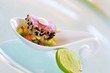 Seared tuna on mango and avocado salad