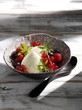 Lemon verbena cream with berries
