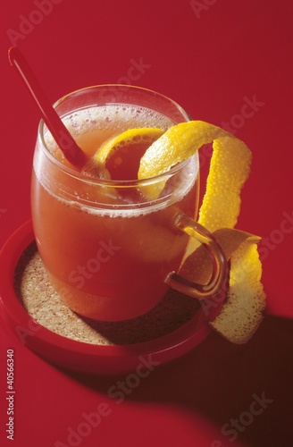 Photo: Orange punch garnished with orange peel Orange punch garnished with orange peel