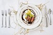 Sliced Beef Sirloin with Port Wine Sauce, Potato and Celery