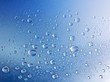 Drops of water on a glass platter