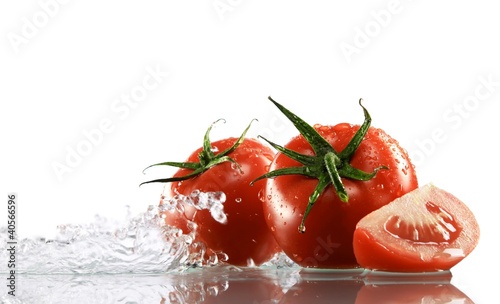 Photo: Tomatoes surrounded with water Tomatoes surrounded with water