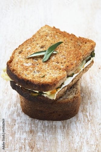 Photo: Toasted courgette and cheese sandwich Toasted courgette and cheese sandwich