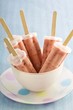 Fruit ice cream lollies