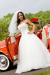 Photo: A bride with a car A bride with a car