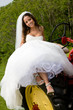Photo: A bride on a tractor A bride on a tractor