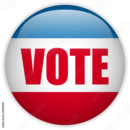 Vector: United States Election Vote Button. United States Election Vote Button.