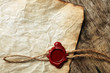 Blank paper with wax seal