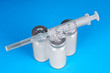 syringe and vials for injection