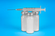syringe and vials for injection