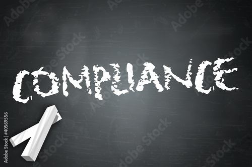 Illustration: Blackboard "Compliance" Blackboard "Compliance"