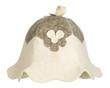 White cap with flower