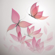 Butterfly like flower / Surreal floral background